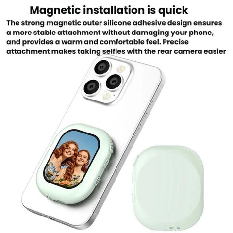 T3 Wireless Phone Selfie Mirror Rear Magnetic Selfie Display, T3 Wireless