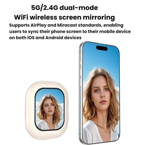 T3 Wireless Phone Selfie Mirror Rear Magnetic Selfie Display, T3 Wireless