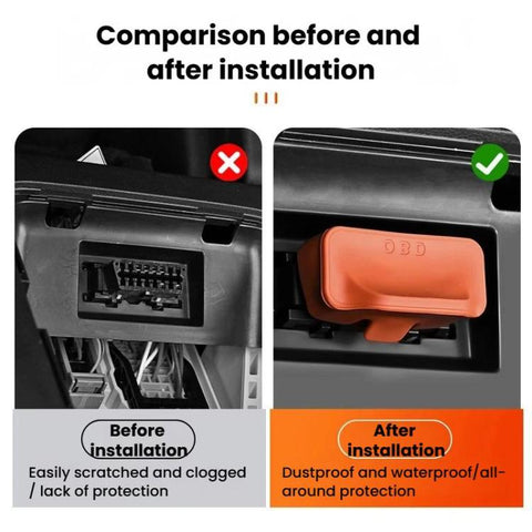 5pcs Universal Car OBD Protective Cover Silicone Dustproof Protective Cap