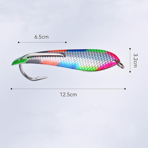Trolling Bow-Tip Hook Stainless Steel Deep-Sea Boat Fishing High-Visibility Spinnerbait