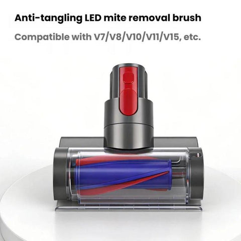 Electric Mattress Brush With Light Anti-Tangle Nozzle, For Dyson V7 / V8 / V10 / V11 / V15, With Light