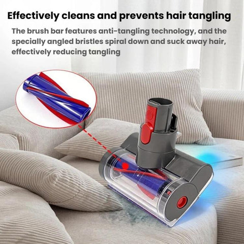 Electric Mattress Brush With Light Anti-Tangle Nozzle, For Dyson V7 / V8 / V10 / V11 / V15, With Light
