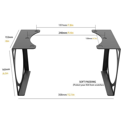 For XBOX Series X Under Desk Mount Metal Hidden Organizer Bracket Space Saving Holder