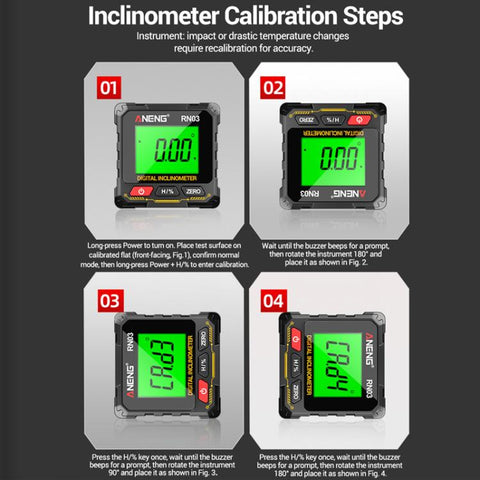 ANENG Digital Display Magnetic Inclinometer Laser Level, RN03