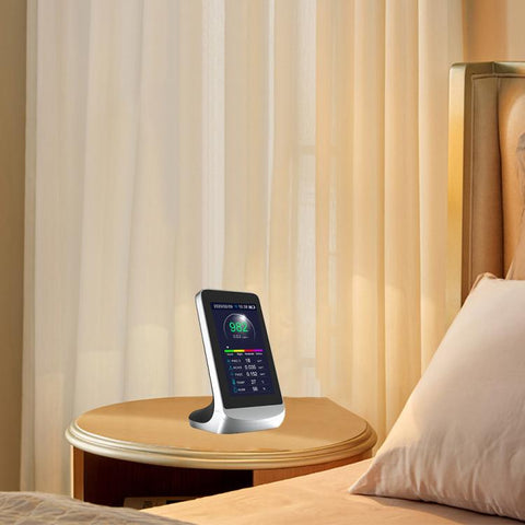 DM72B WiFi Version 10-In-1 Air Quality Monitor Support Tuya Smart App Control CO2, PM2.5, PM10, HCHO, TVOC Detector, DM72B WiFi