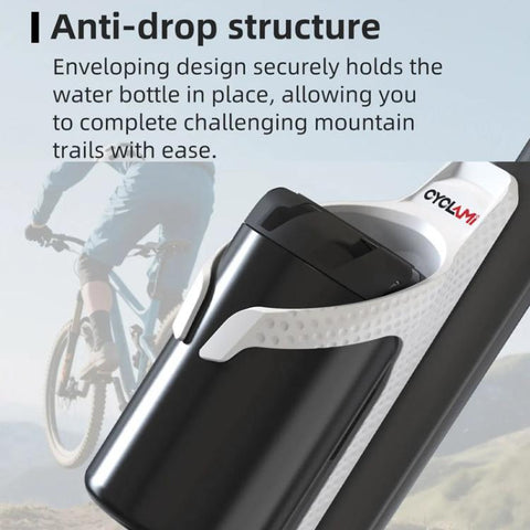 CYCLAMi Bicycle Water Bottle Cage Cycling Cup Holder, White, Black, Black+CYC-HB15 Tracker, White+CYC-HB15 Tracker