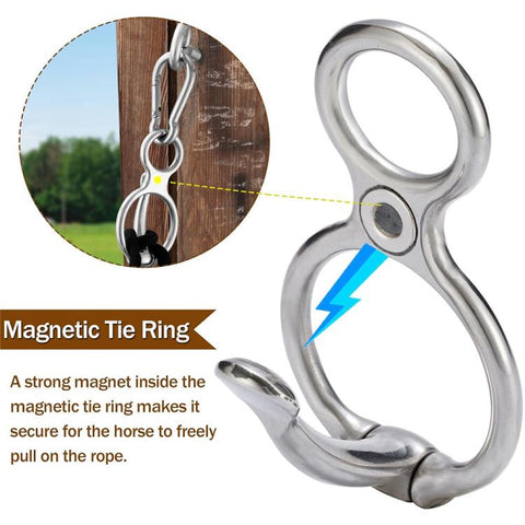 3pcs /Set Safety Rope Buckles Equestrian Barn Stainless Steel Horse Tether Buckles
