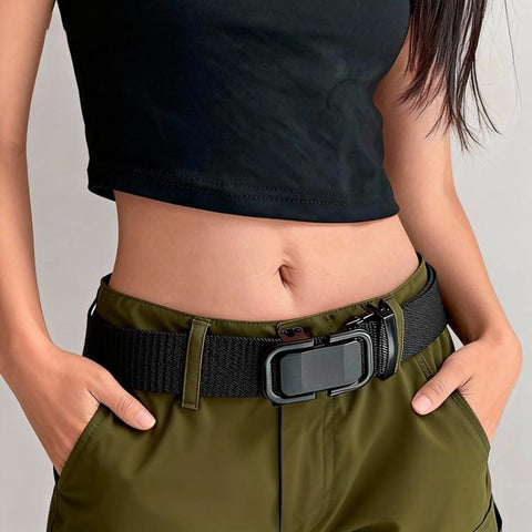 Outdoor Soft Durable Woven Denim Waistband, Figure-eight Buckle Black, Figure-eight Buckle Khaki, Figure-eight Buckle Coffee, Figure-eight Buckle Green, Figure-eight Buckle Gray, Figure-eight Buckle Blue, Metal Buckle Black, Metal Buckle Khaki         ...