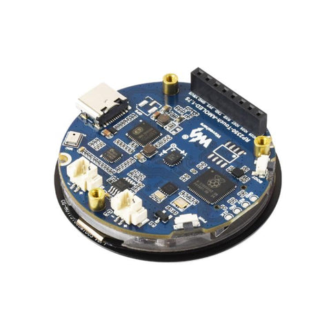 WAVESHARE RP2350 1.75-Inch AMOLED Screen Development Board, Without Case, With Case, With GPS