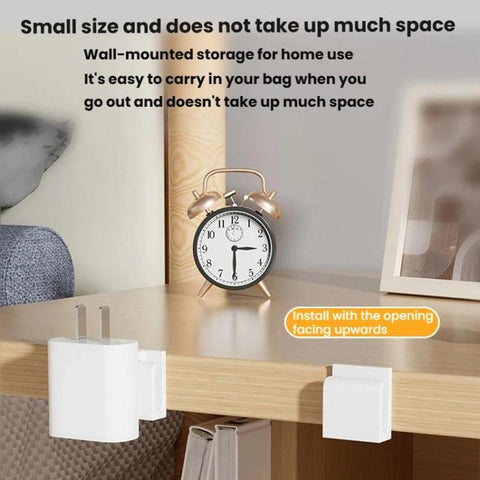 2pcs Charger Holder Phone Charging Cable Clip Plug Hook Organizer