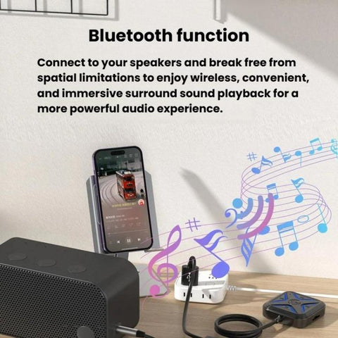 W21 AUX Hands-Free Calling Bluetooth 5.3 Receiver Car Wireless Audio Adapter, W21