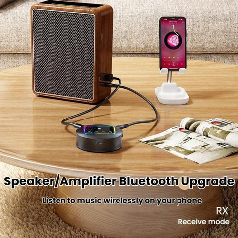 GT77 NFC Bluetooth Receiver & Transmitter With Ambient Light Car Audio Amplifier & Audio Converter, GT77