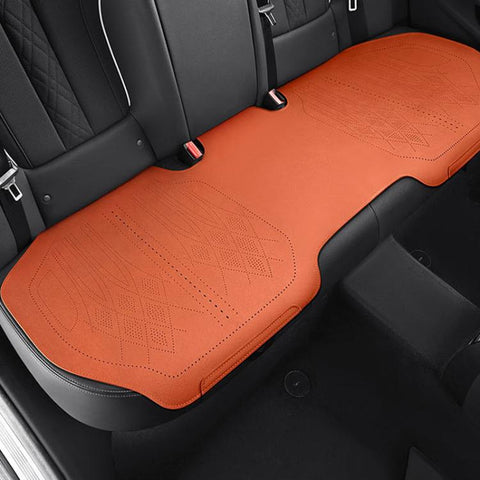ZD25A Universal Suede Car Seat Cushion Summer Breathable Double-Sided Seat Pad, Front Row Black, Front Row Orange, Front Row Grey, Back Row Black, Back Row Orange, Back Row Grey