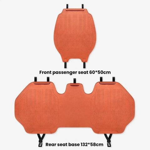 ZD25A Universal Suede Car Seat Cushion Summer Breathable Double-Sided Seat Pad, Front Row Black, Front Row Orange, Front Row Grey, Back Row Black, Back Row Orange, Back Row Grey