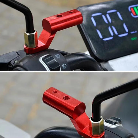 Universal Motorcycle Mirror Extension Arm Aluminum Alloy Handlebar Mount Adapter for Phone Holder, GPS, Action Cam
