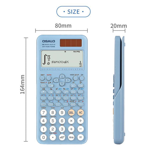 OSALO OS-991ES PLUS II Scientific Calculator With 417 Functions Solar Powered Large Display Desktop Calculator