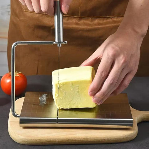 LsCook Stainless Steel Multi-Function Cheese Slicer, Boxed, With Scale Boxed