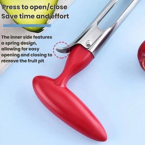 LsCook Stainless Steel Fruit Corer Plastic-Handled Fruit Core Remover