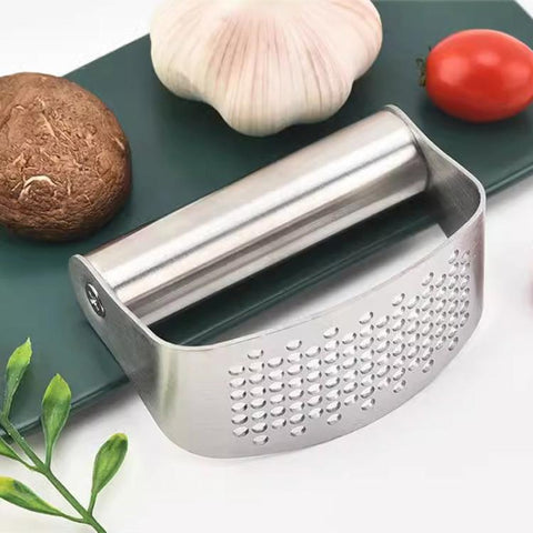 Stainless Steel Curved Garlic Press Kitchen Garlic Crusher, LsCook PHZ90C 3pcs /Set 1.8cm Thick