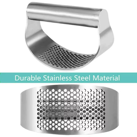 Stainless Steel Curved Garlic Press Kitchen Garlic Crusher, LsCook PHZ90C 3pcs /Set 1.8cm Thick