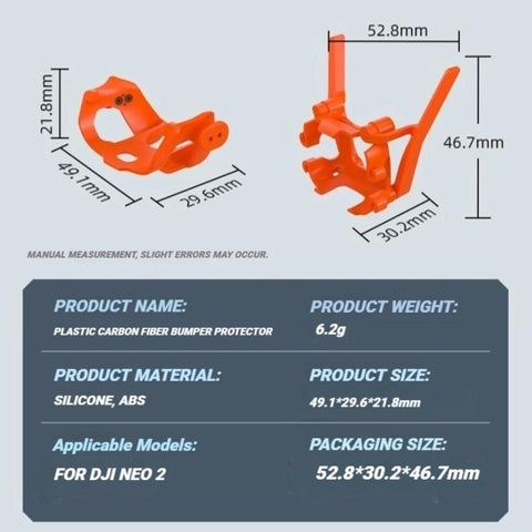 For DJI Neo 2  RCSTQ Tail Fin Protector Antenna Guard Shockproof Cover for Crash and Scratch Protection, Antenna Guard