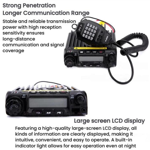 TYT TH-9000D 1-50km High Power Wireless Outdoor Vehicle Two-Way Radio