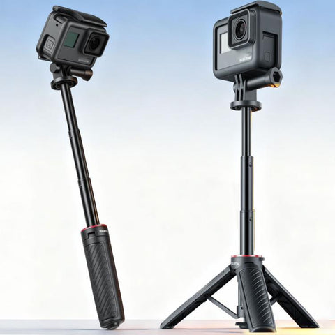 XILETU XS-22 Automatic Pop-Up Mini Tripod Selfie Stick 13-30cm Adjustable Extendable Monopod for Action Camera