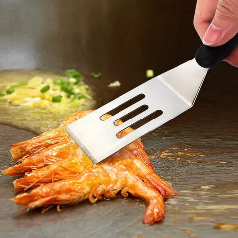 LsCook Stainless Steel Spatula Cake and Pizza Spatula, Solid Square, Hollow Square, Triangular