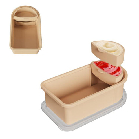 Silicone Snack Container With Removable Sauce Compartments Food Storage For Travel, Picnic & Meal Prep
