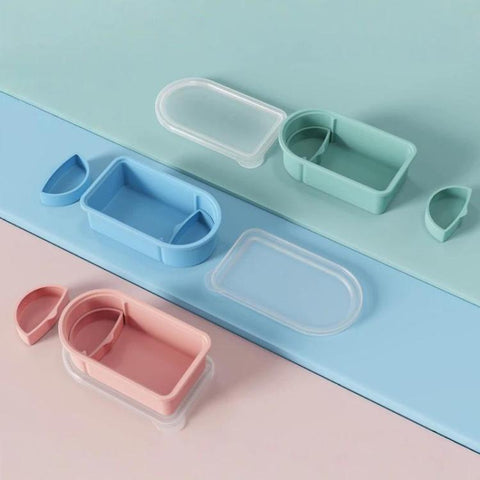Silicone Snack Container With Removable Sauce Compartments Food Storage For Travel, Picnic & Meal Prep