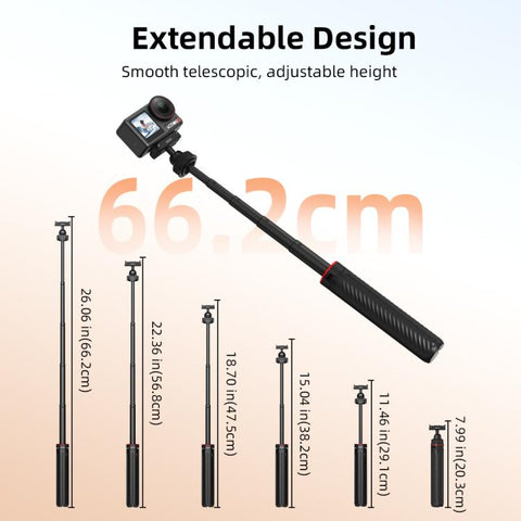 For DJI Osmo Action 5 Pro / Osmo 360 BRDRC Extended Selfie Stick Quick-Release Tripod, AC6039_2
