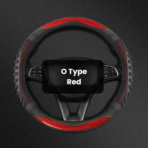 Honeycomb Car Steering Wheel Cover No-Sew Universal Steering Wheel Protector, O Type Blue, O Type Dark Blue, O Type Black, O Type Red, O Type Coffee, D Type Blue, D Type Dark Blue, D Type Black, D Type Red, D Type Coffee