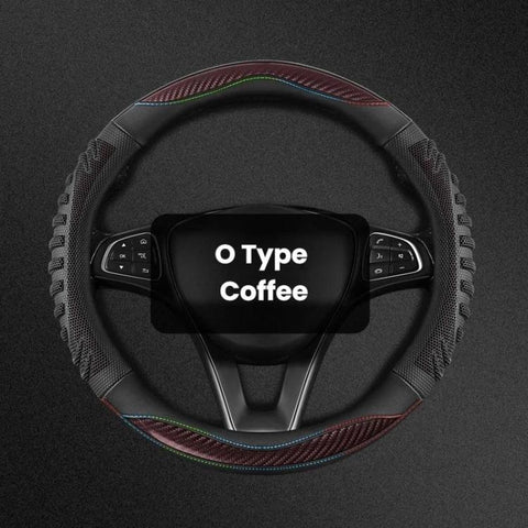 Honeycomb Car Steering Wheel Cover No-Sew Universal Steering Wheel Protector, O Type Blue, O Type Dark Blue, O Type Black, O Type Red, O Type Coffee, D Type Blue, D Type Dark Blue, D Type Black, D Type Red, D Type Coffee