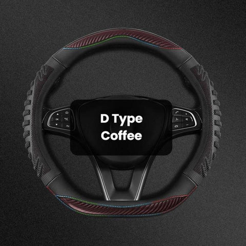 Honeycomb Car Steering Wheel Cover No-Sew Universal Steering Wheel Protector, O Type Blue, O Type Dark Blue, O Type Black, O Type Red, O Type Coffee, D Type Blue, D Type Dark Blue, D Type Black, D Type Red, D Type Coffee