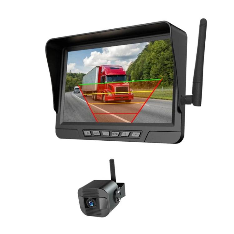 Q12 7 Inch Car HD Infrared Night Vision Wireless Recorder No-Wiring Backup Camera Monitor, One, Two, Three, Four