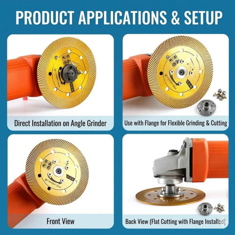 Angle Grinder Cutting Disc Positioning Plate Flange Plate Fixing Screw Clamp, M10 20mm Hole, M14 22mm Hole, M14 25.4mm Hole, M16 22mm Hole