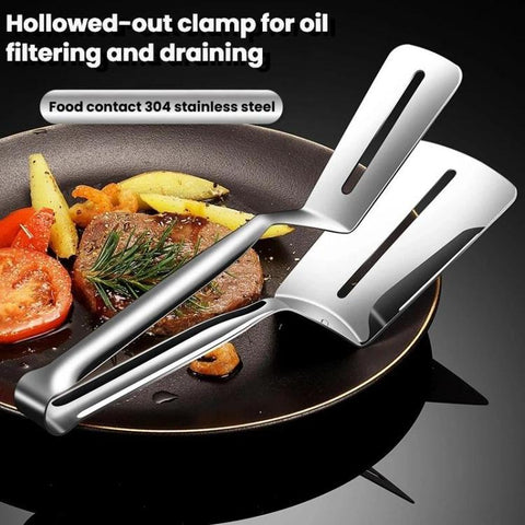LsCook 304 Stainless Steel Food Tongs Home Kitchen Thickened Steak Clip
