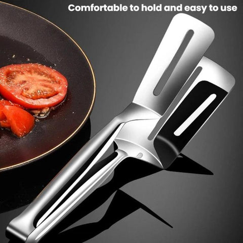 LsCook 304 Stainless Steel Food Tongs Home Kitchen Thickened Steak Clip