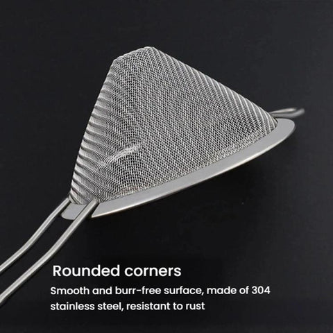LsCook 8.5cm Stainless Steel Strainer Pointed-Handle Oil Strainer, Pointed-Handle Base