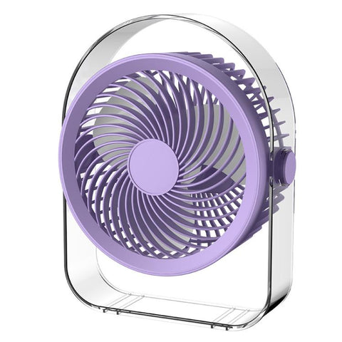 Dormitory Outdoor Desktop Night Light Silent Fan With Night Light, White Direct Plug, Purple Direct Plug, White Rechargeable, Purple Rechargeable