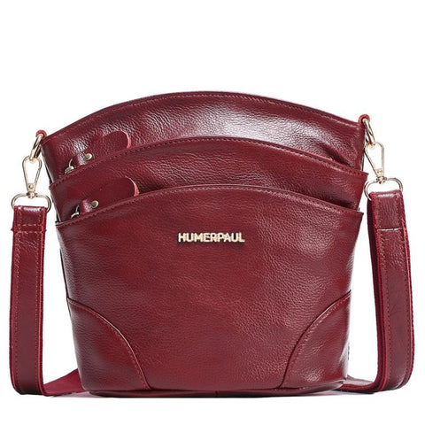 HUMERPAUL WB201 Women Leather Shoulder Bag Large Capacity Crossbody Bag