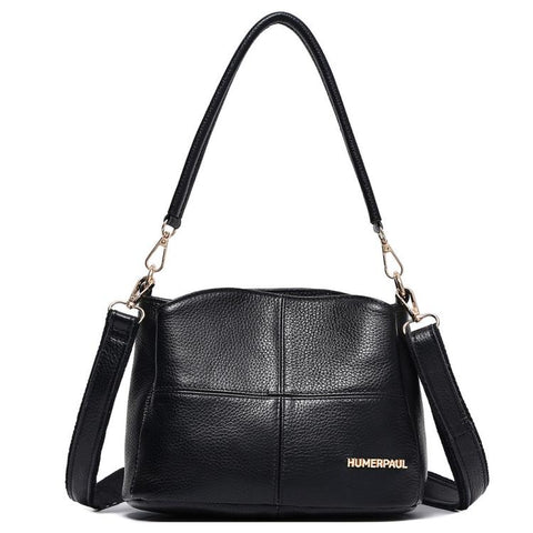 HUMERPAUL WB202 Women Leather Shoulder Bag Large Capacity Crossbody Bag