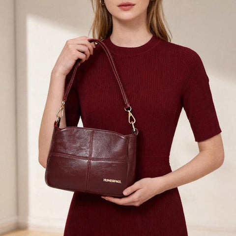 HUMERPAUL WB202 Women Leather Shoulder Bag Large Capacity Crossbody Bag
