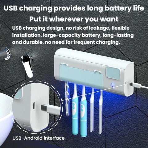 RND-01 Smart Charging Toothbrush Sanitizer UVC Antibacterial Toothbrush Sanitizing Stand