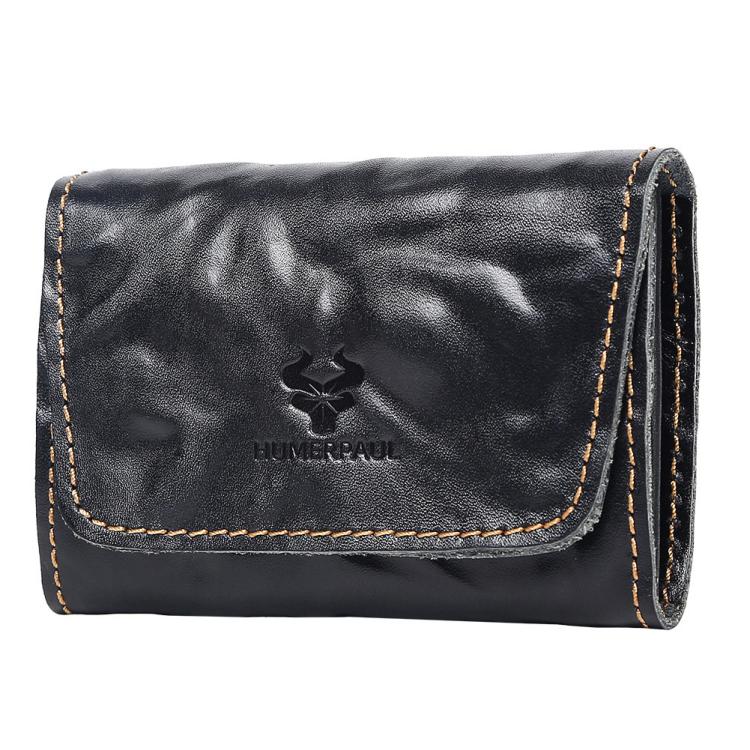 HUMERPAUL HU115 Hand-embossed Vegetable Tanned Leather Credit Card Wallet Coin Pouch