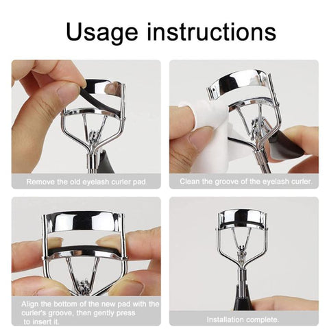100pcs /Box Eyelash Curler Refill Pads Universal Eye Lash Curler Replacement Rubber Pads