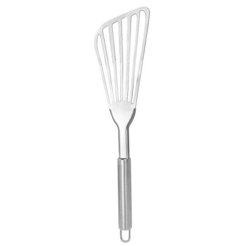 LsCook Household Stainless Steel Steak Fish Spatula Multi-Functional Slanted Strainer Spatula, 32.5 x 8cm