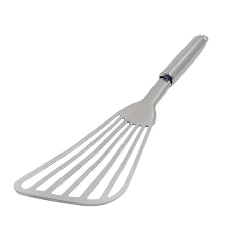 LsCook Household Stainless Steel Steak Fish Spatula Multi-Functional Slanted Strainer Spatula, 32.5 x 8cm