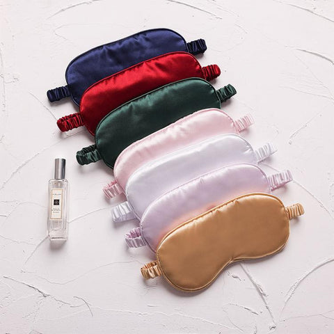 Imitation Silk Satin Sleep Mask Set 3-Piece Night Sleep Set with Eye Mask, Elastic Headband, and Hair Scrunchie