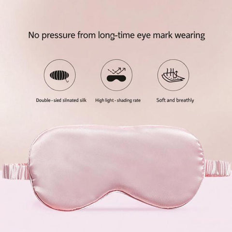 Imitation Silk Satin Sleep Mask Set 3-Piece Night Sleep Set with Eye Mask, Elastic Headband, and Hair Scrunchie